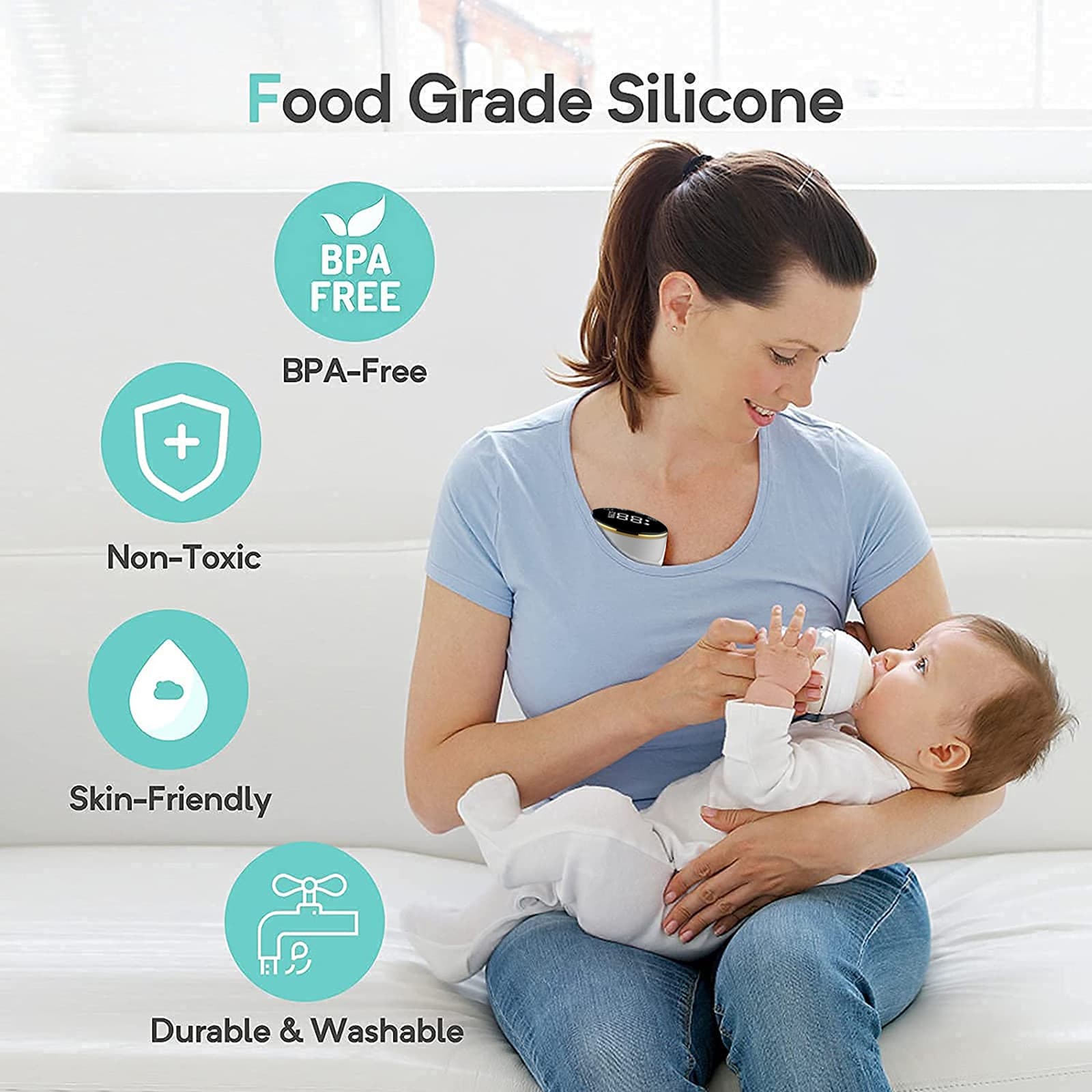 Amazon supplies wearable electric breast pump, hands-free silent breast pump, large suction portable breast pump