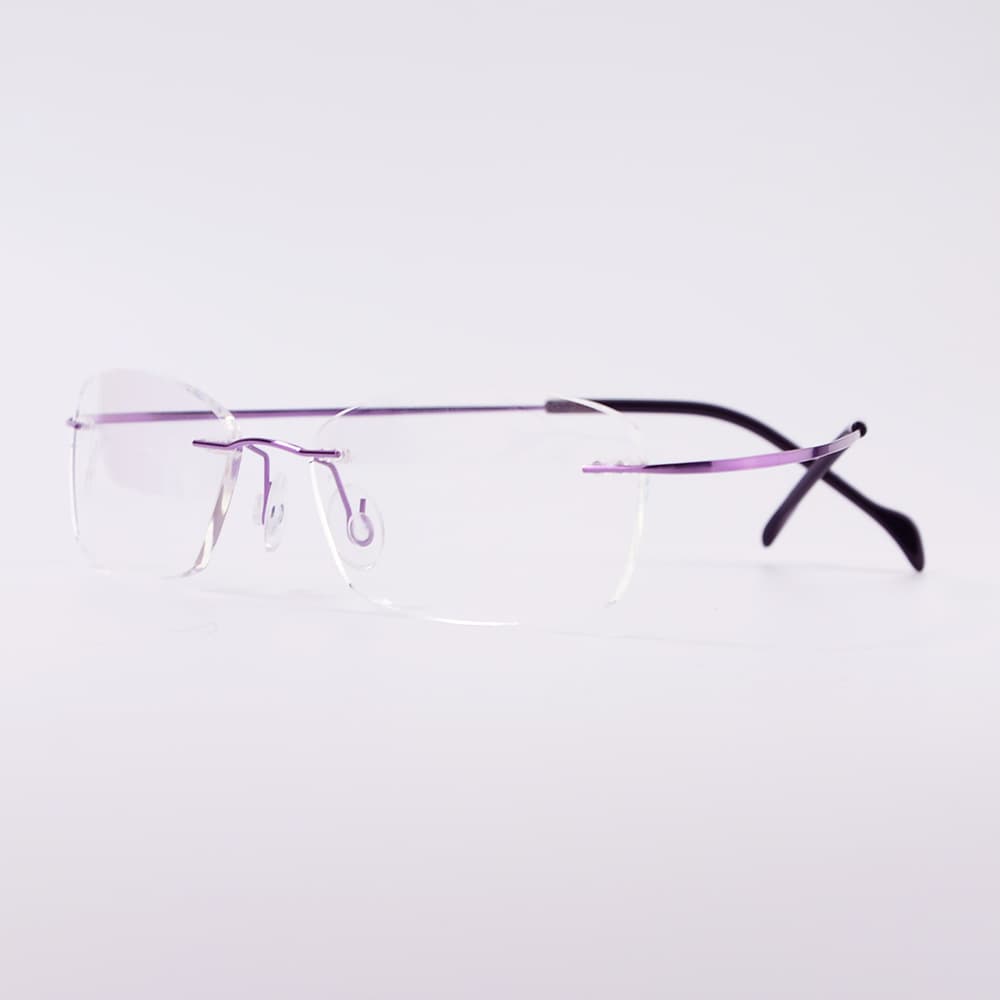 Pure Beta Titanium Ultra-light Frameless Eyeglass Frame Men and Women Presbyopia Glasses Frame Diamond Cut Edge Bendable