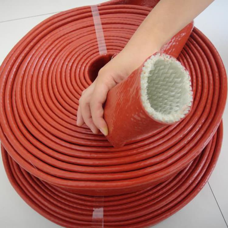 High-Temperature Fire-Resistant Sleeve, Hydraulic Hose Heat Shield, Tubular Glass Fiber Braided Flame-Retardant Sleeve