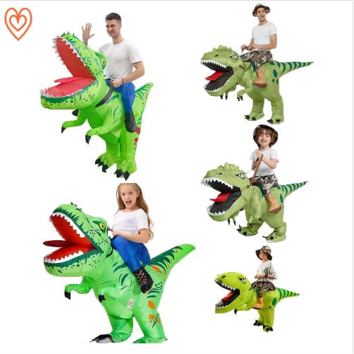 Inflatable Dinosaur Costume Parent-Child Activity Stegosaurus Running Dragon Costume Funny Design Special Use Role Prop