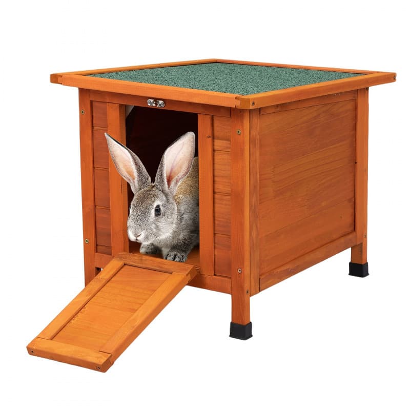 2026 New Cross-Border Shipping Bright Orange Weather-Resistant Wooden Rabbit Cage Cross-Border Shipping