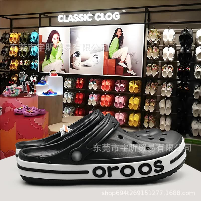 Cross Big Beiya Crocs-style Clogs for Men and Women, Open-Toe Slippers, Beach Shoes, Couples Sandals