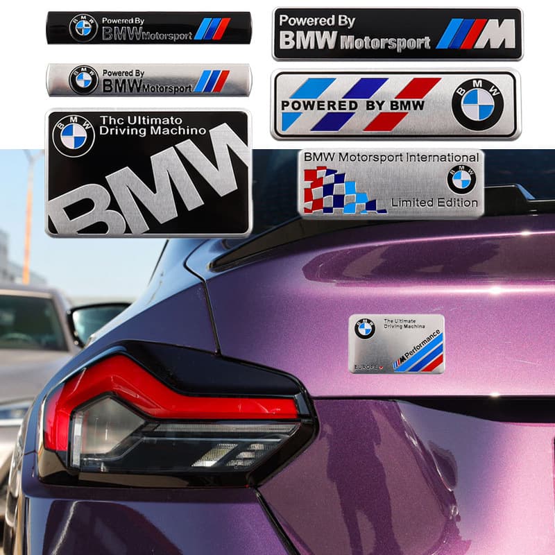 Suitable for BMW Performance Modified Car Aluminum Label Sticker Body Decal Emblem Creative Decal