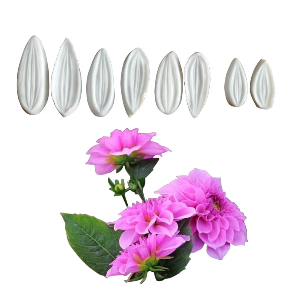 Foil Flower Silicone Mold Dry Pace Simulation Dali Petal Cake Mold DIY Baking Grinder Gel Dropping