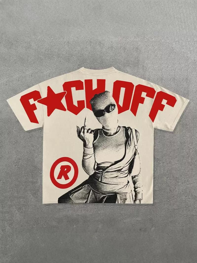 Y2K Style Men's Graphic T-shirt Hip Hop Gothic Print Short Sleeve Casual Top Loose Fit Spring Summer Cotton Tee Streetwear