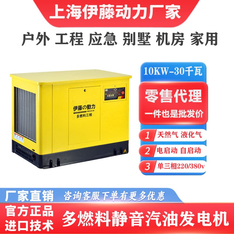 Ito Power Gas Generator Gasoline Generator Multi-Fuel Natural Gas 10kw 20kw 30kw 35kw