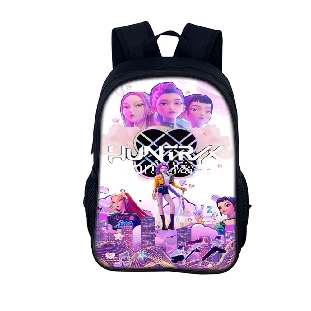 KPop Demon Hunters peripheral backpacks, Demon Hunters student schoolbags, 16-inch backpacks, JIT dropshipping