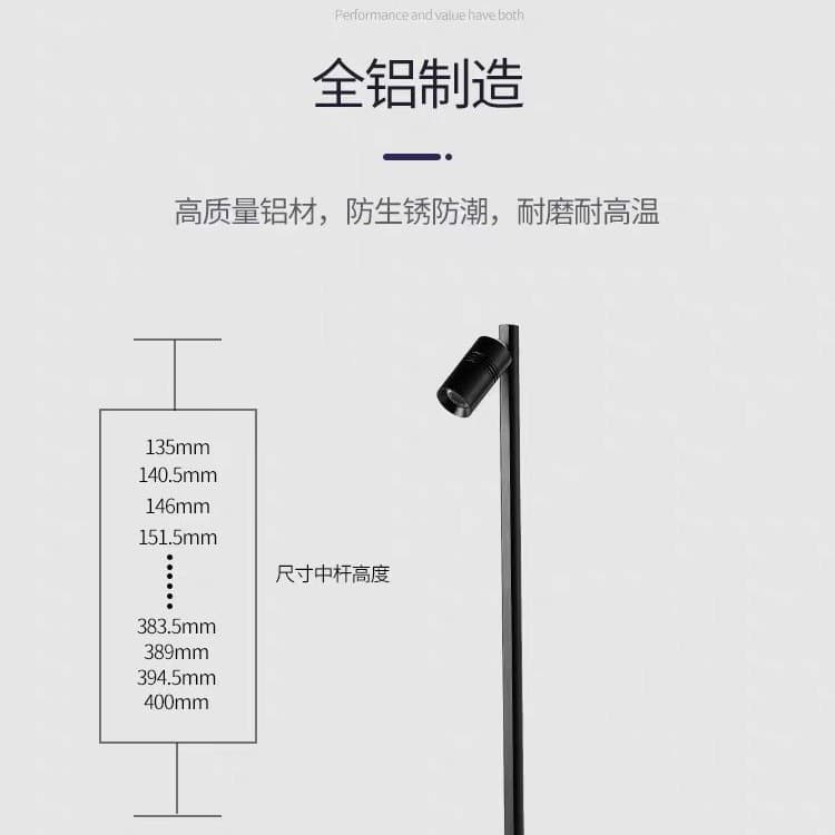 LED museum exhibition jewelry counter spotlight with adjustable focus 3W stand light for gold jewelry and watch display cabinets
