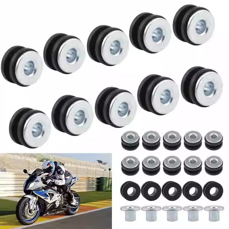 10pcs motorcycle rubber gasket bolt kit M6 fairing rear shock absorbing buffer rubber gasket