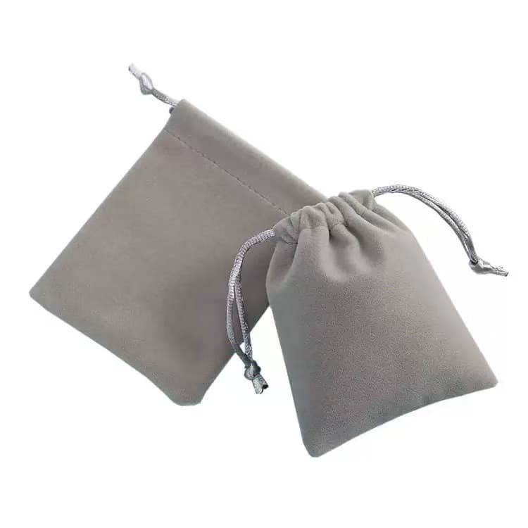 Flannel Drawstring Storage Bag for Jewelry, Video Accessories, Earphones