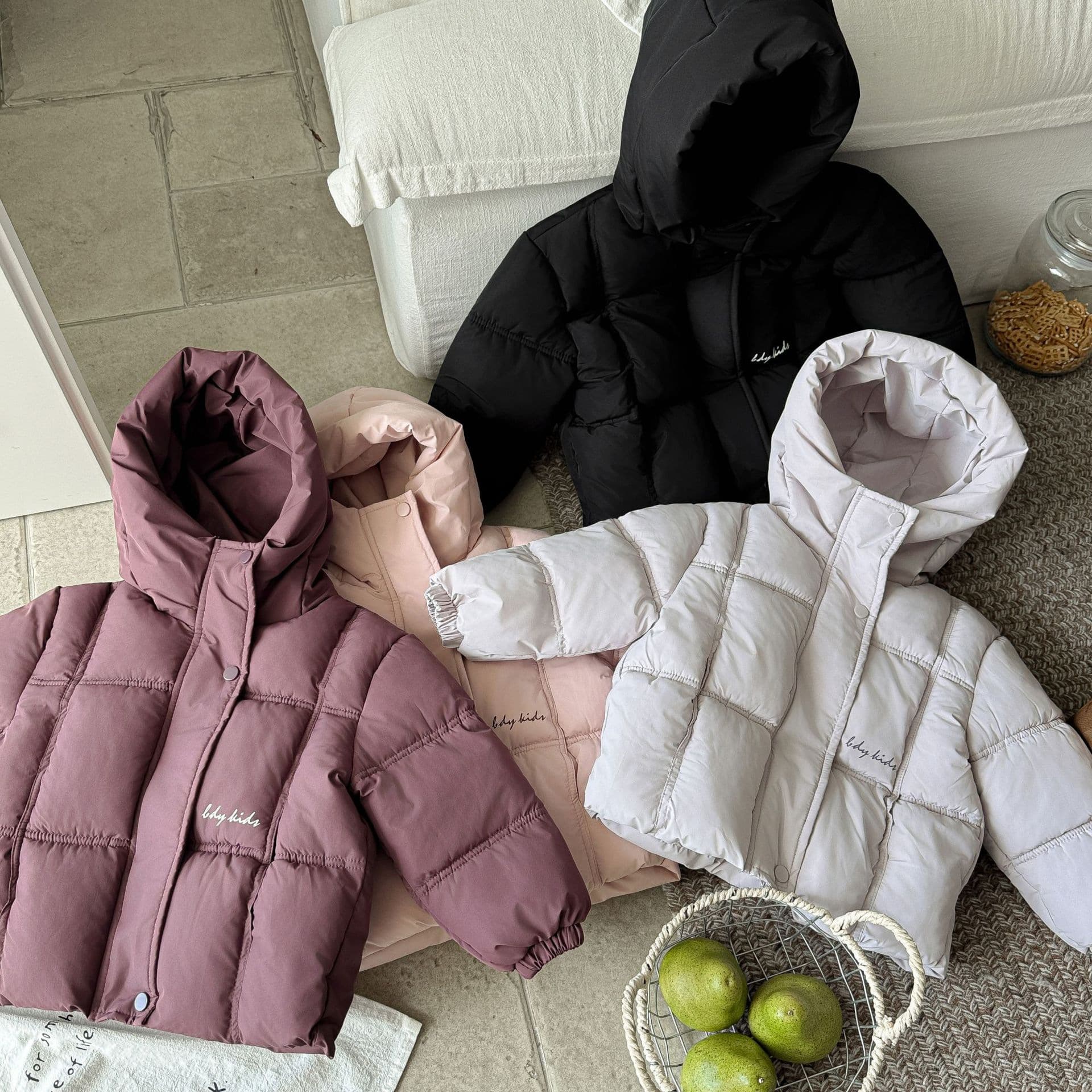 2025 New Children's Down Cotton Padded Jacket Korean Style Boys and Girls Thick Winter Short Hooded Puffer Coat Trendy