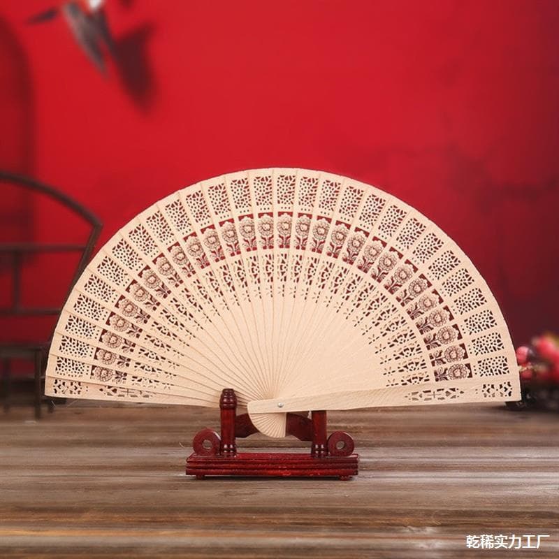 Suzhou Folding Fan, Classical Antique Fan, Sandalwood Fan, National Style, Chinese Women's Cheongsam, Sandalwood, Hanfu, Sandalwood Fan