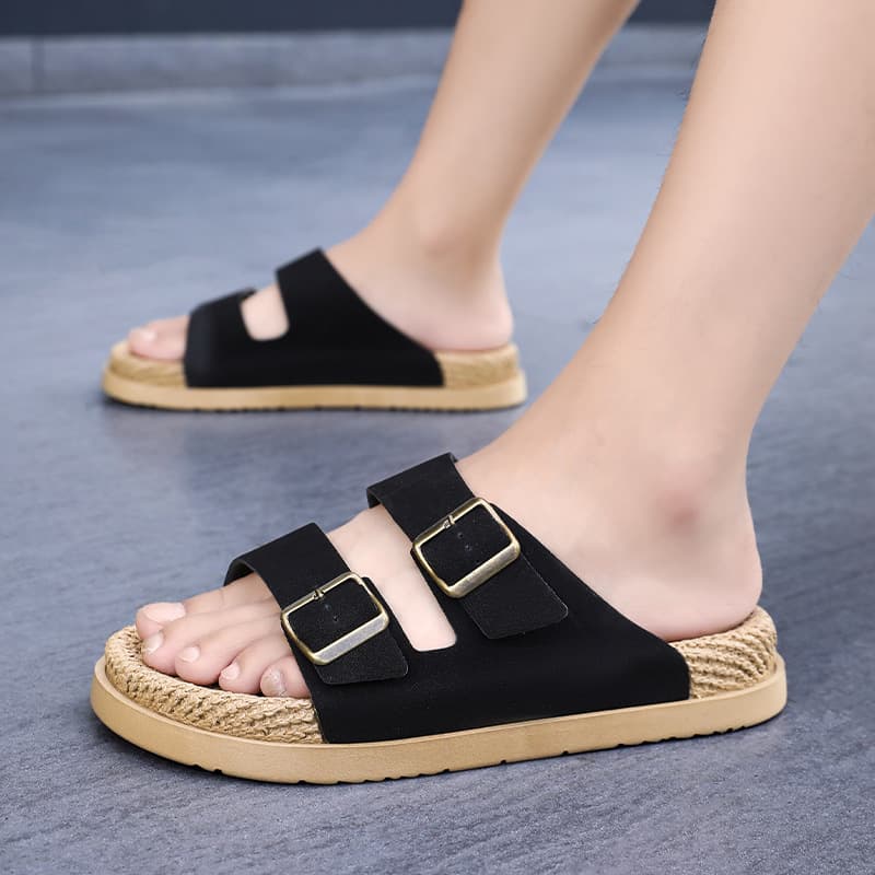 Cross-border Boken Slippers 2026 Summer New Style One-Strap Men's Casual Slippers Outdoor Trendy Thick-Soled Grass Slippers