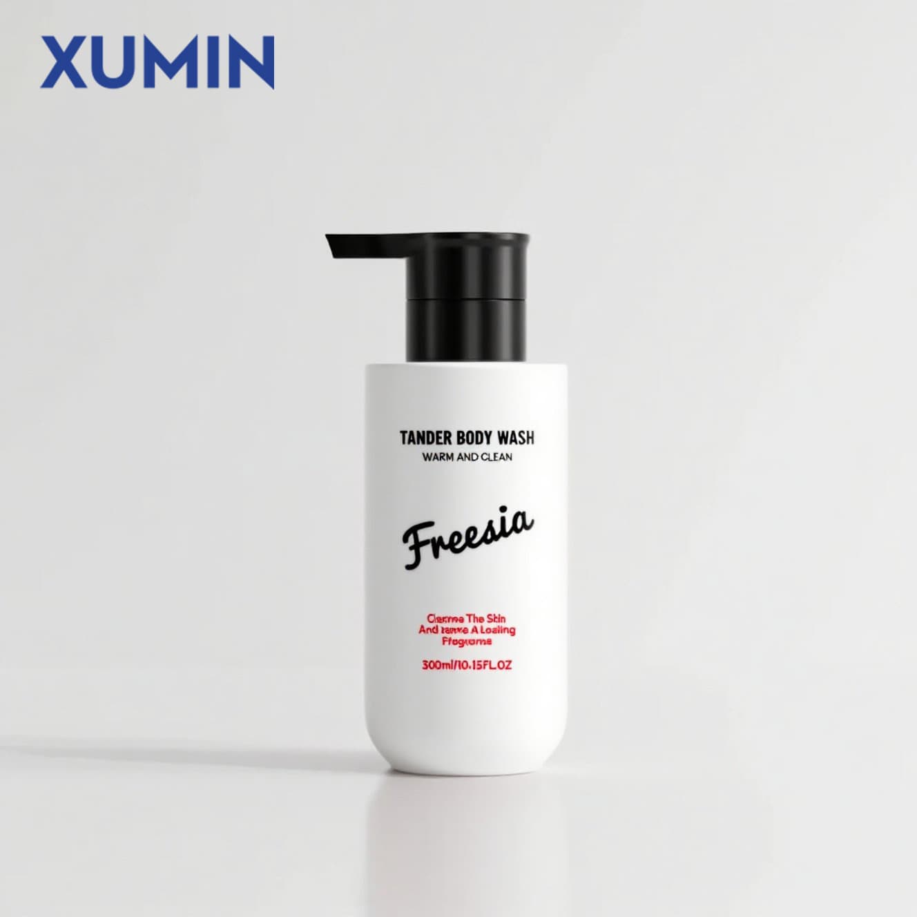 Xumin Packaging 300ML Transparent Body Wash Bottle, 500ML Shampoo Bottle, Skincare Packaging Bottle