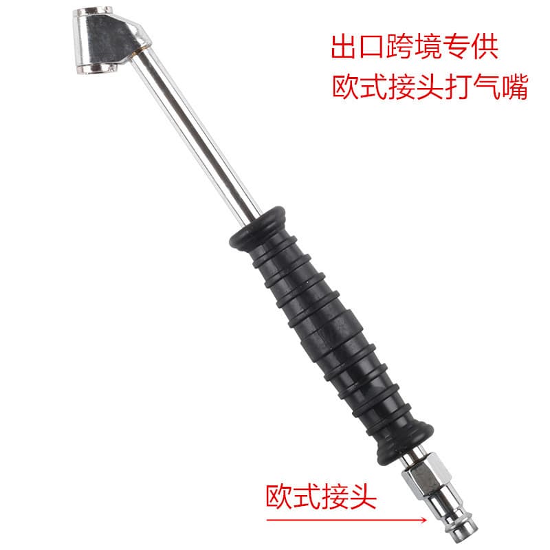 Wholesale Car Tire Quick Inflation Nozzle Angled Rod Extended with Gauge Representative Elbow Inflation Nozzle European Cross-border Product