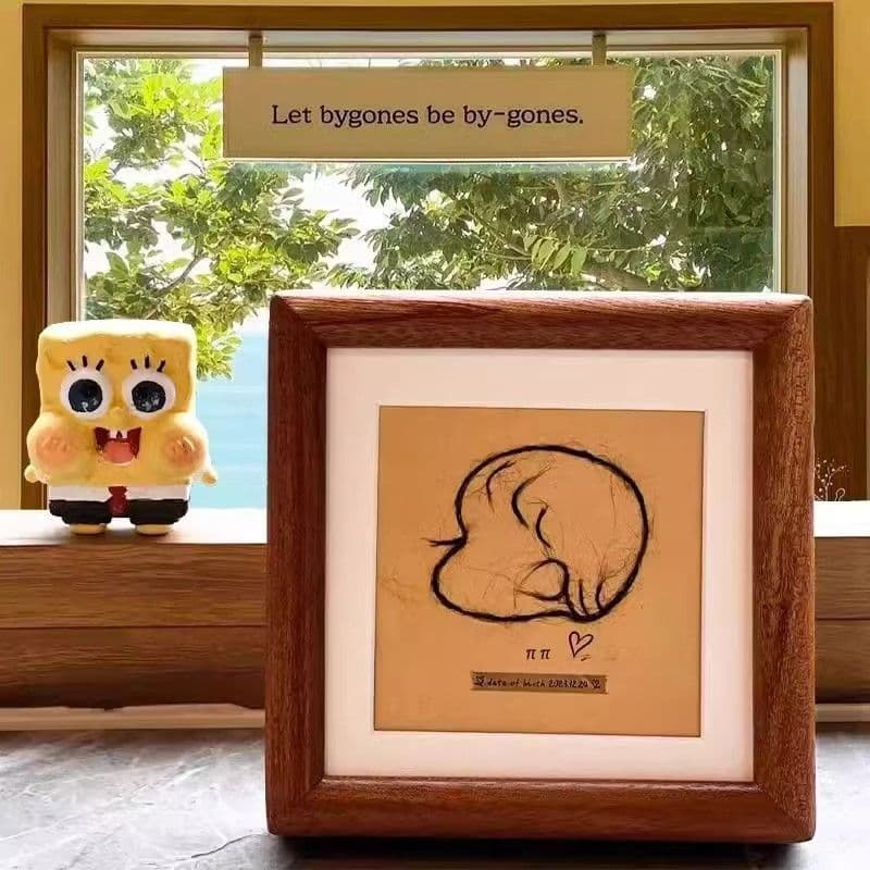 Baby Hair Frame Newborn Baby Hair Keepsake Storage DIY Creative Organizer