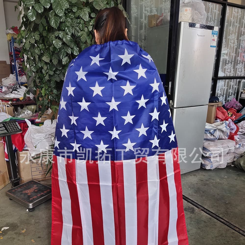 [Flag Factory] 90*150 Fan Flag World Cup Fan Cheer Shawl US Election Clothing Flag