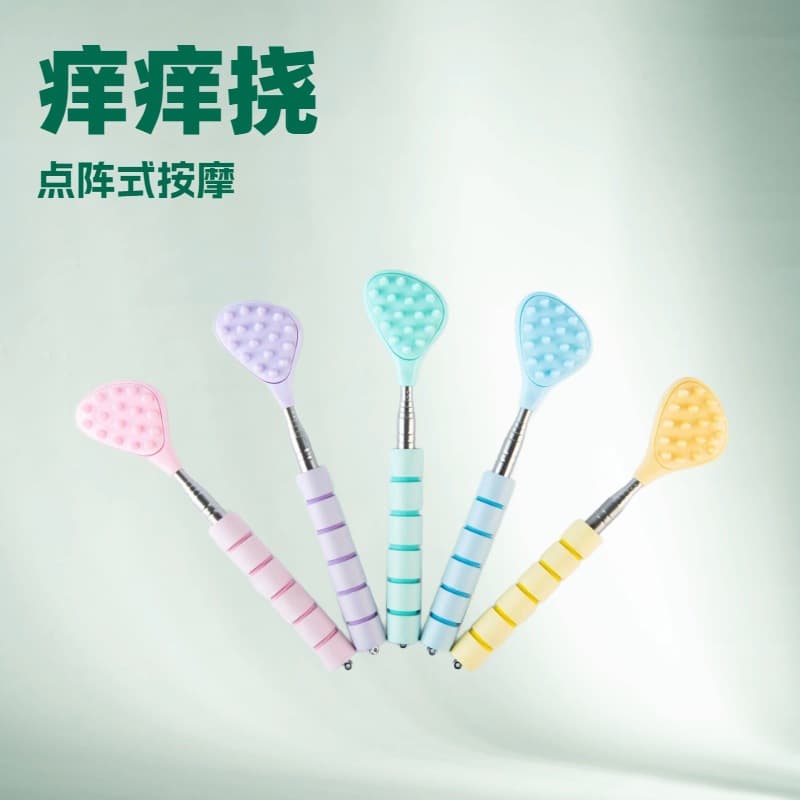 Cross-border portable acupressure massage stick, telescopic back scratching tool supplied directly from manufacturer