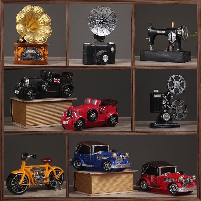 American Retro Craft Creative Decoration Motorcycle Model Ornament for Clothing Store Coffee Shop Industrial Style Decor