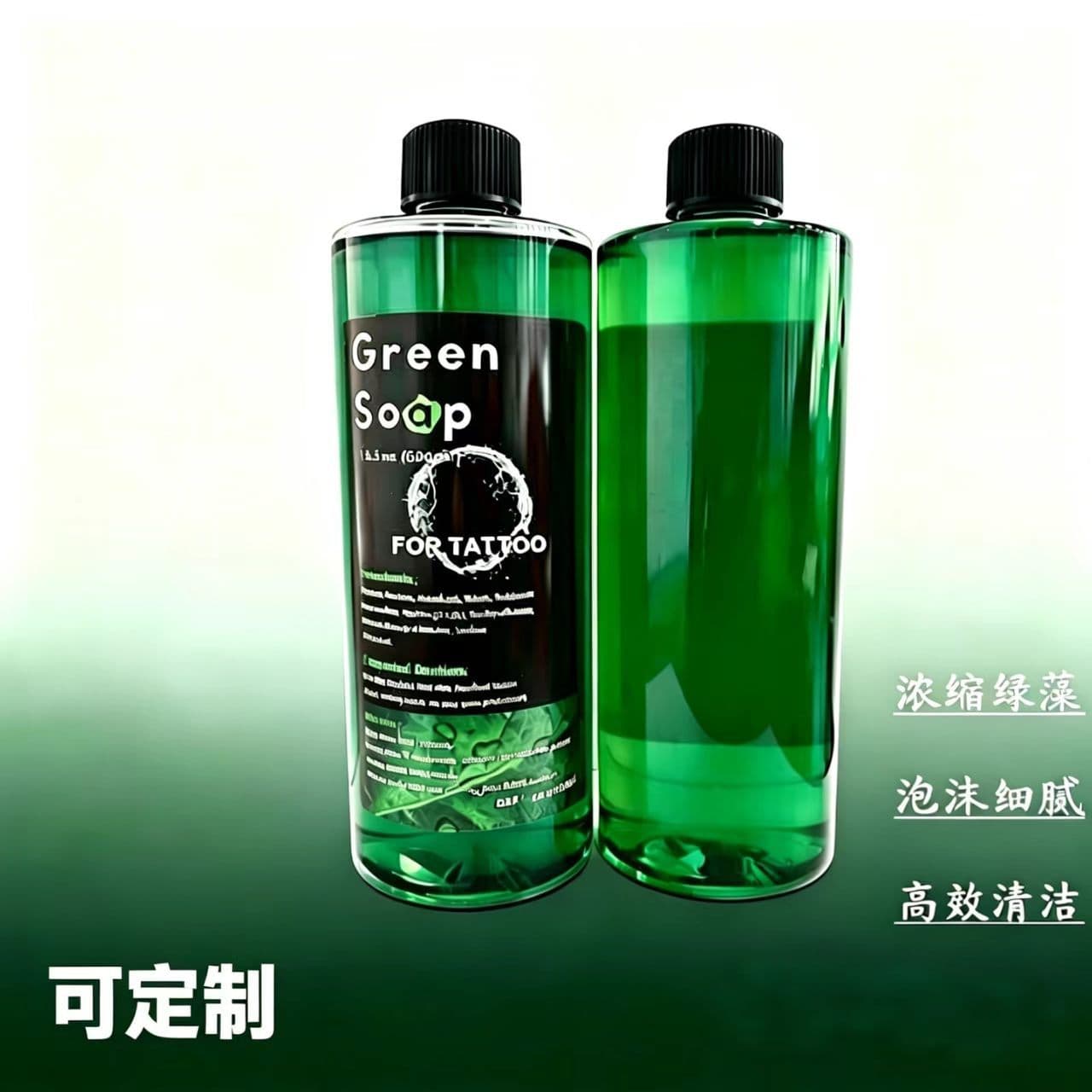 Green Tattoo Soap Tattoo Cleaning Solution Green Soap Sanitary Cleaning Liquid Large Capacity Practice Supplies Tattoo Equipment