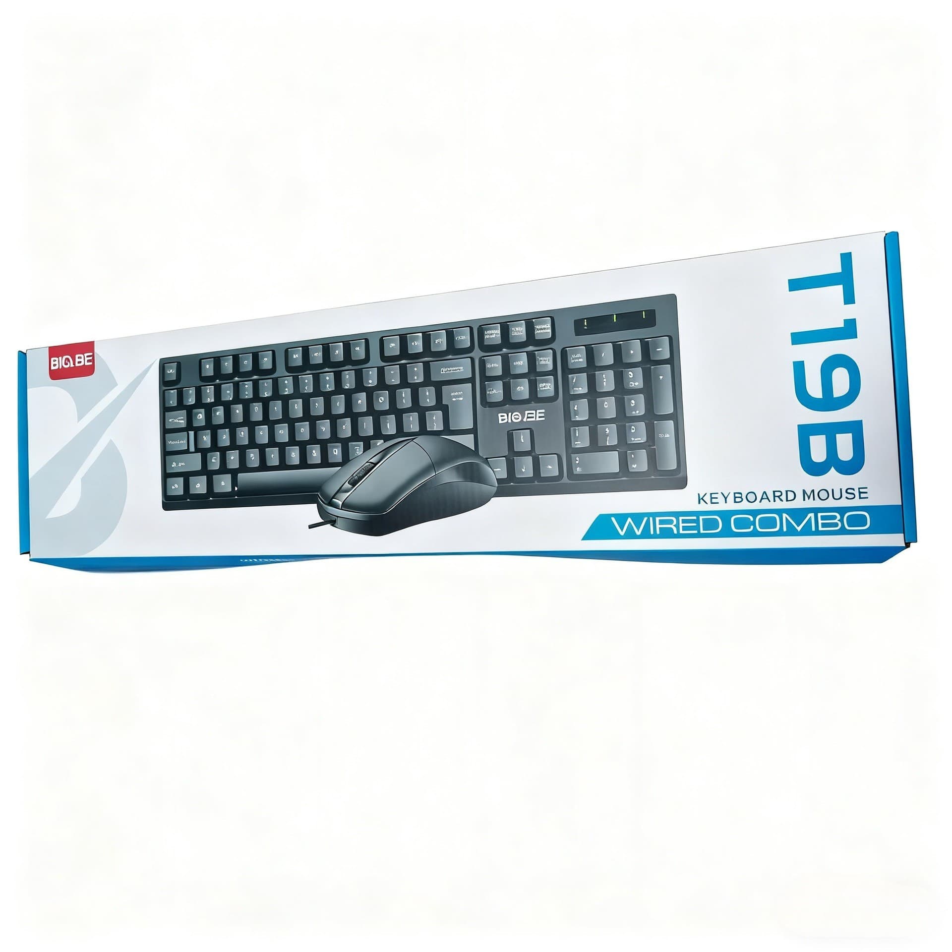 Bajeal T19B wired keyboard and mouse set USB thin and light design business office home desktop notebook