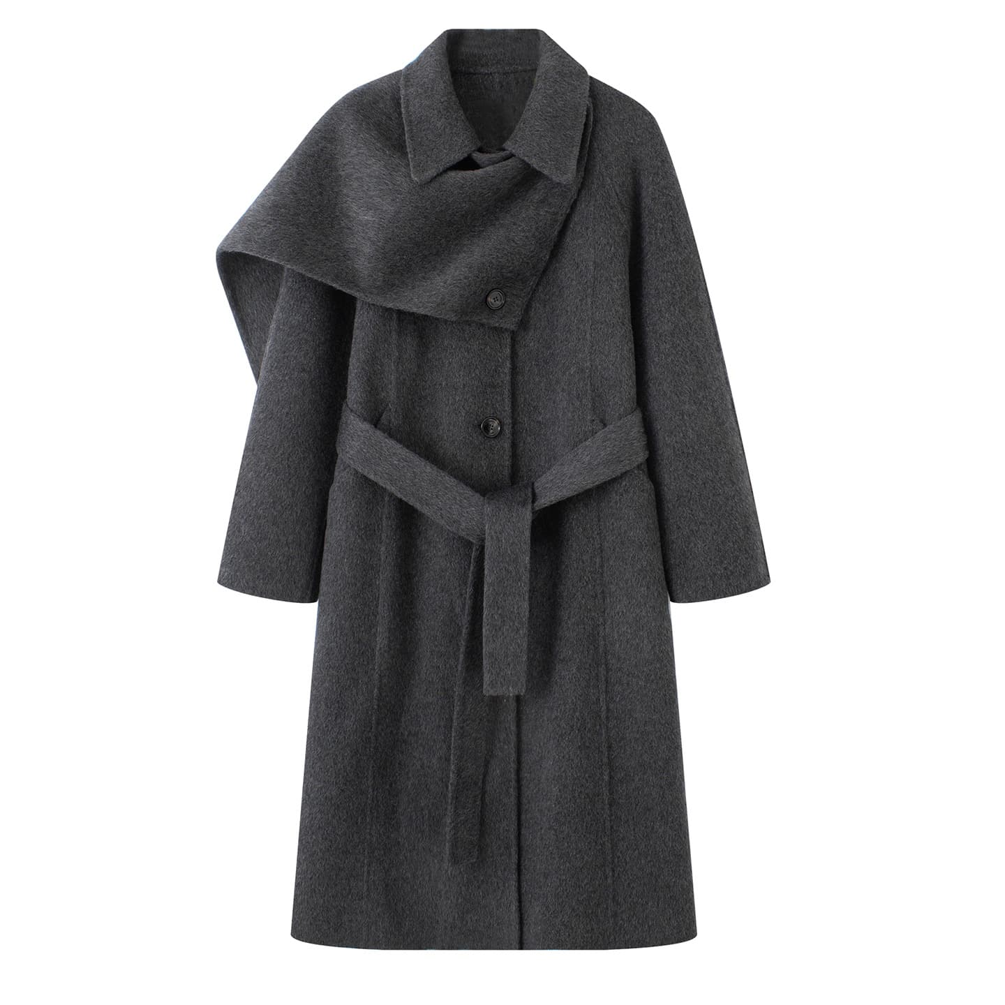 2025 New Winter Women's Fashionable and Versatile Mid-Length Scarf Woolen Outwear Jacket A1Aaf4457