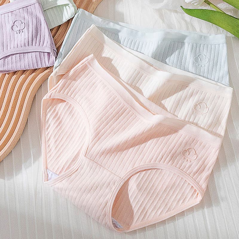 Weather-Friendly Underwear for Women, Pure Cotton Seamless Antibacterial, Girls' 100% Full Cotton Gusset, Japanese Style Large Size New Triangle Panties