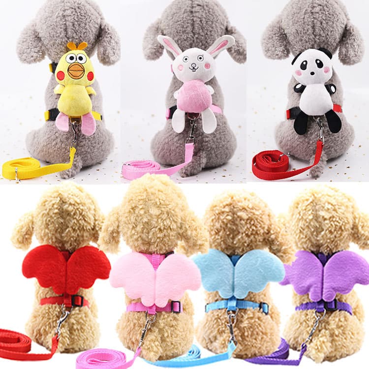 Outdoor Dog Leash Cat Harness Unisex Denim Material Pet Supplies Suitable for Teddy Cats and Dogs Spring Summer Autumn Winter
