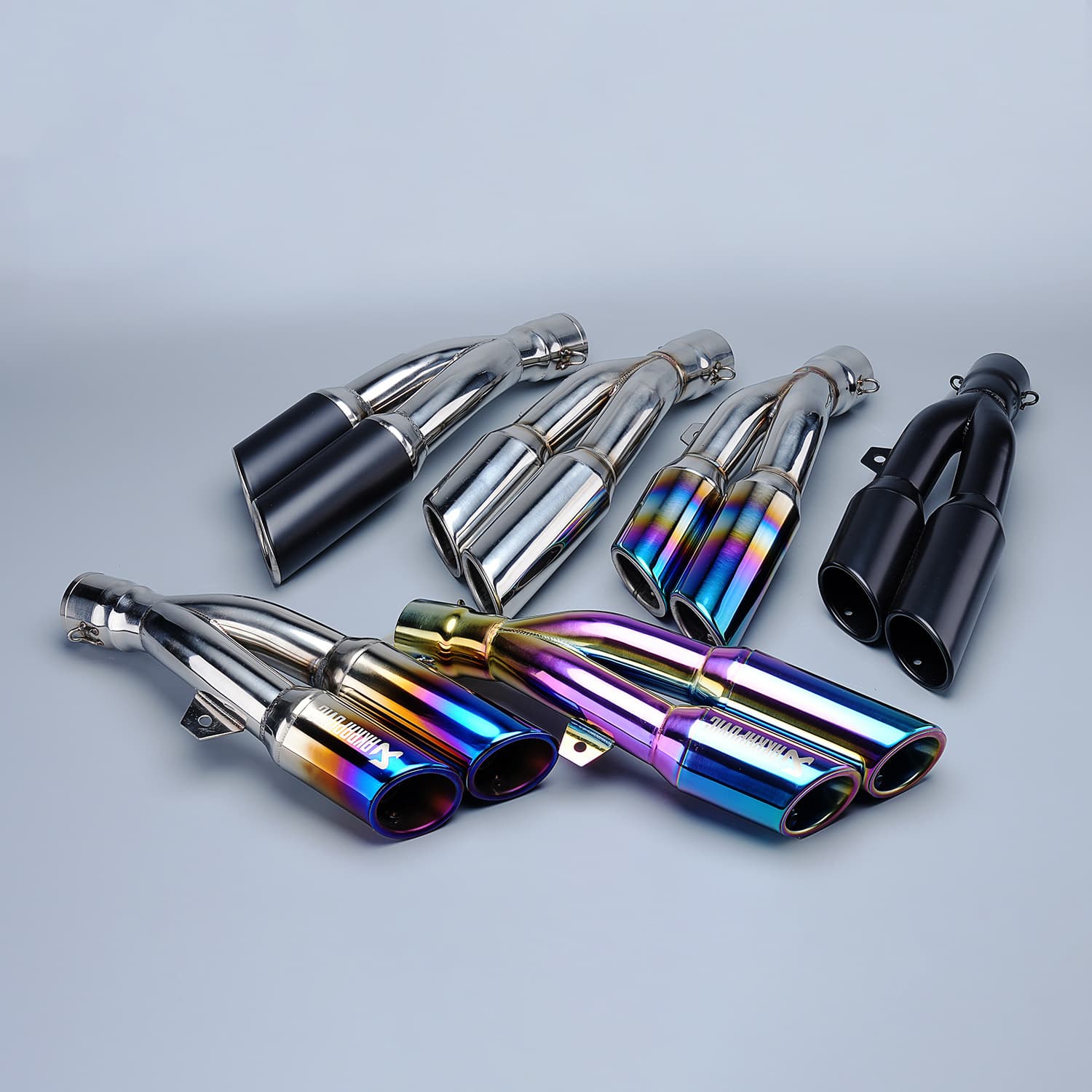 Motorcycle Modified Exhaust Pipe Dual-Tube Tail Section Silencer Scorpion Thunder Cannon Sound Z800 Ninjia400