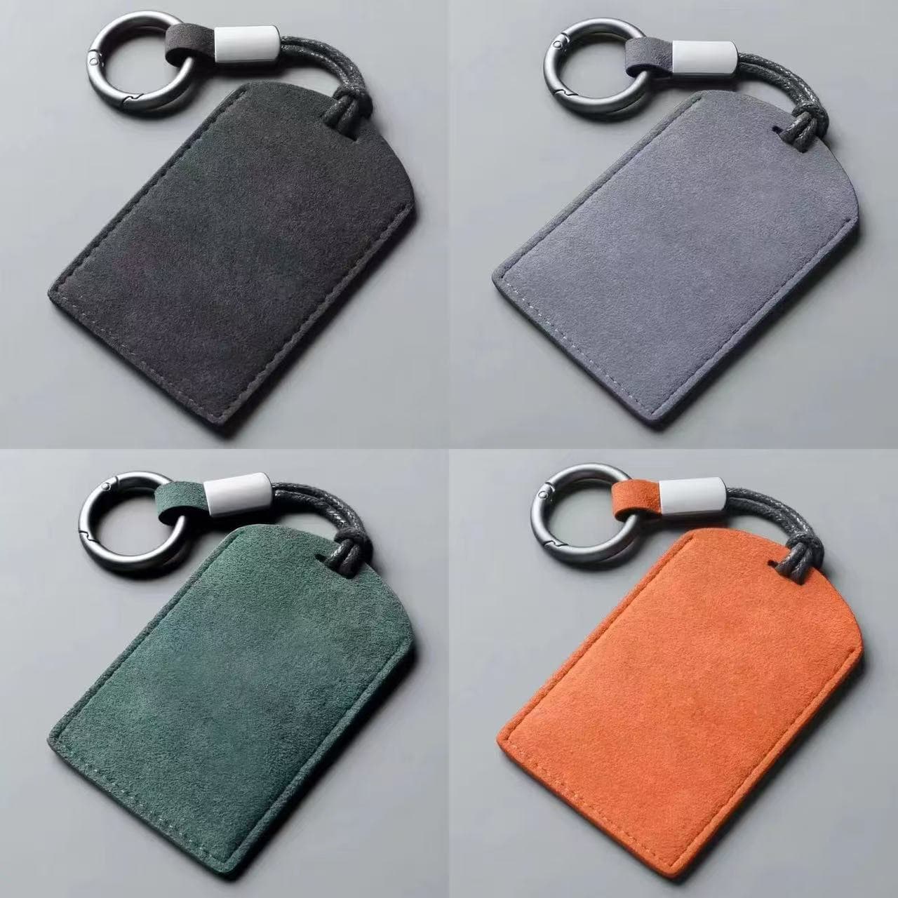 Key Card Holder Blank Card Case Keychain Wallet Suede Unisex NFC Protective Case for Tesla Model 3 Model Y