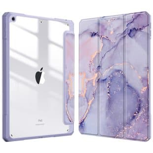 Compatible with iPad 11 Protective Case 10.2 Inch with Pencil Holder Acrylic Pro 12.9 Tablet Case Air 5 Colorful Leather Cover