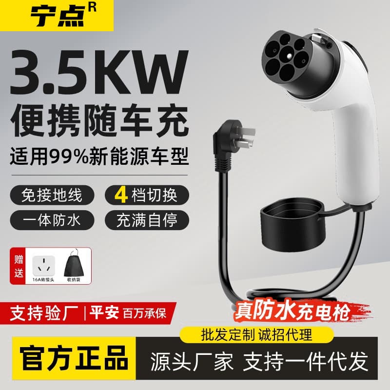 Portable Electric Car Charging Gun Plug-in Device for Vehicles High Heat Resistance PC Shell 220V Onboard Charger