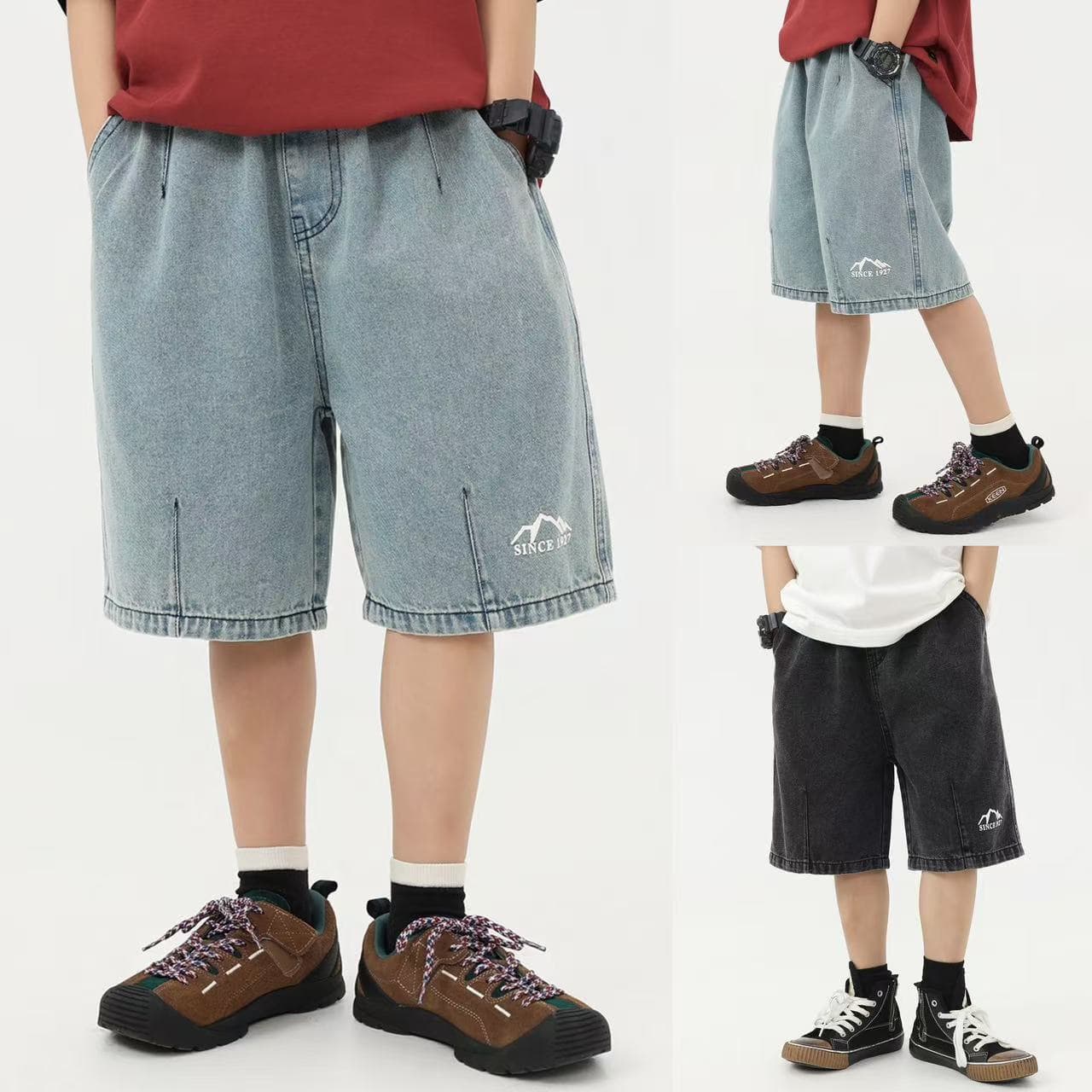 Boys' Denim Shorts 2026 Summer New Korean Style Children's Five-Point Shorts, Boy's Mountain Twill Denim Shorts Trendy