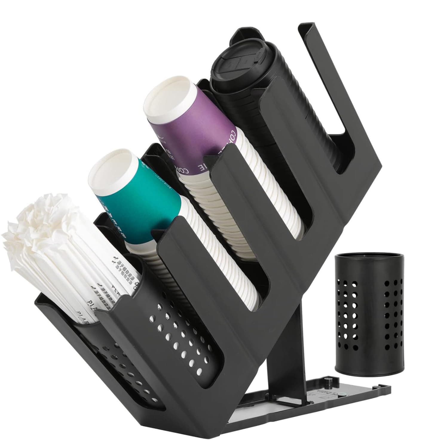 Direct Supply from Jinde Manufacturer, Foldable 4-Slot Cup Holder for Milk Tea and Coffee Shops
