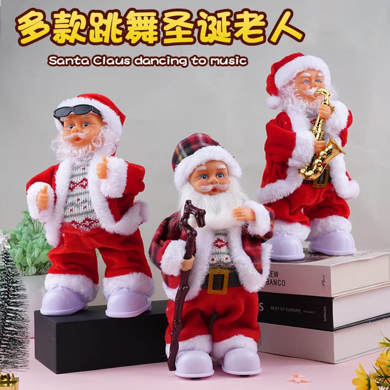 New Electric Cross-Border Bestseller Santa Claus Walks, Moves, Sings, and Lights Up Christmas Toy Decoration