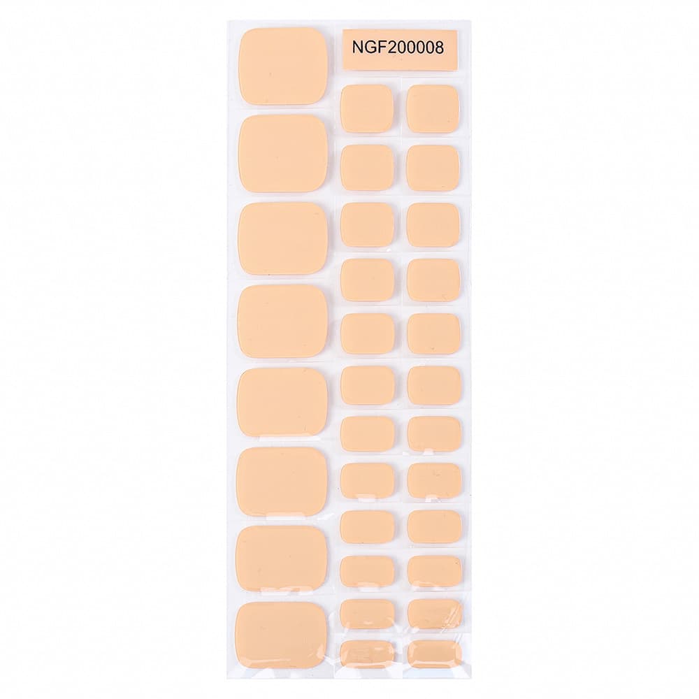 Gel Toenail Stickers Nail Polish Gel Toe Nail Art Stickers UV Semi-Cured Gel Nail Wraps