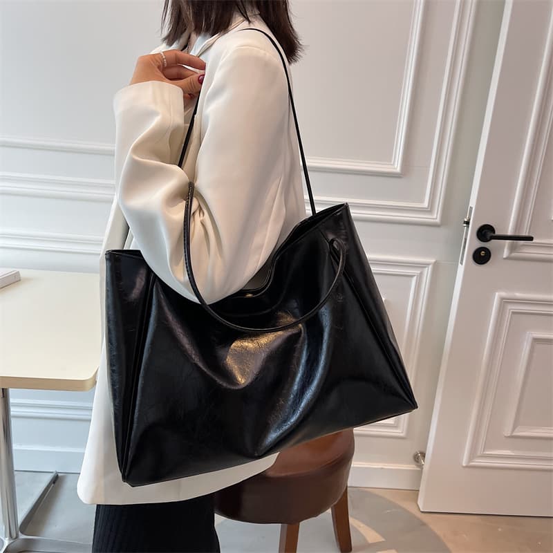 Casual large bag 2021 new trendy fashion simple ins women's bag shoulder bag large capacity commuter tote bag
