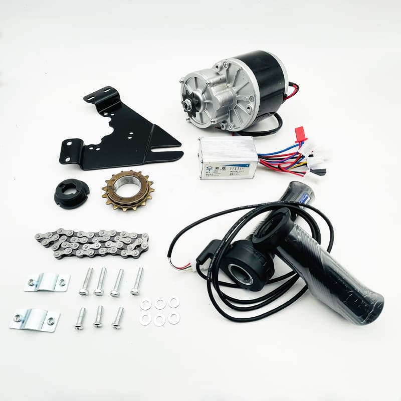 24V 250W Brushed Geared Motor Bicycle Conversion Kit 8-Piece Set