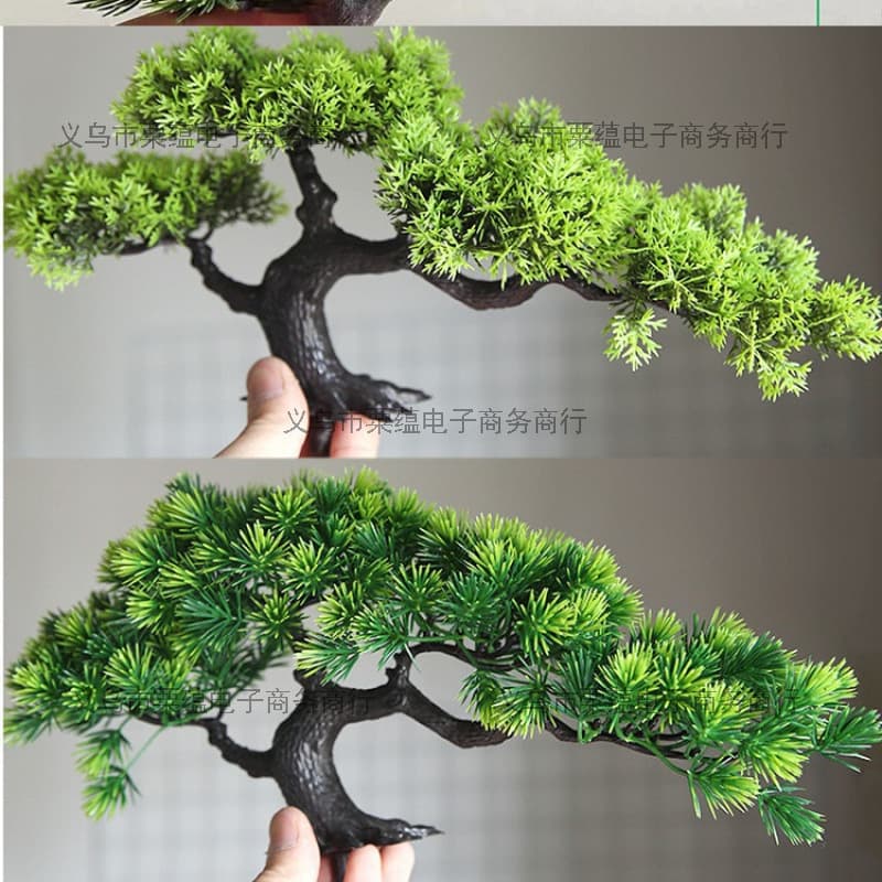Round Table Banquet Decorative Artificial Tree, Welcome Pine Fake Plant, Cliff Cypress Bonsai, Rockery Landscape, Hua Jue Qin