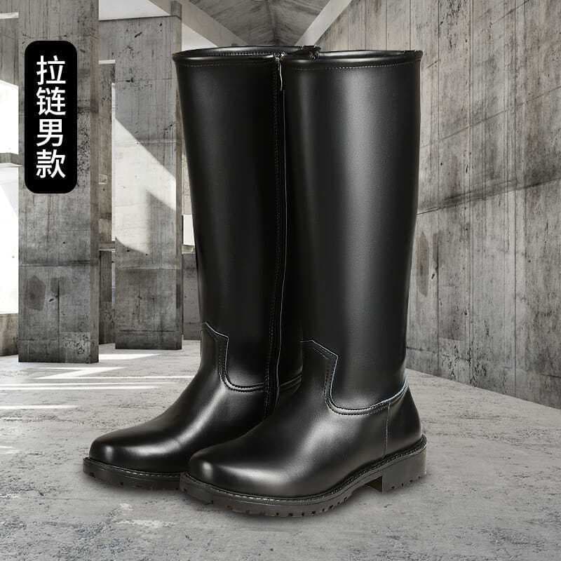 Men's and Women's Long Parade Boots, Three Services Honor Guard Riding Boots, Genuine Leather High Boots, Equestrian Boots, Cowhide Knight Boots