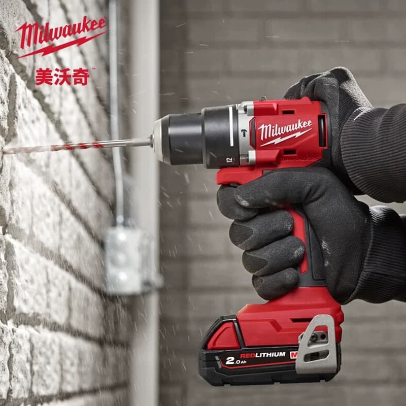 Milwaukee 18V Brushless Lithium-Ion Cordless Drill M18 BLPDRC, Rechargeable Impact Drill