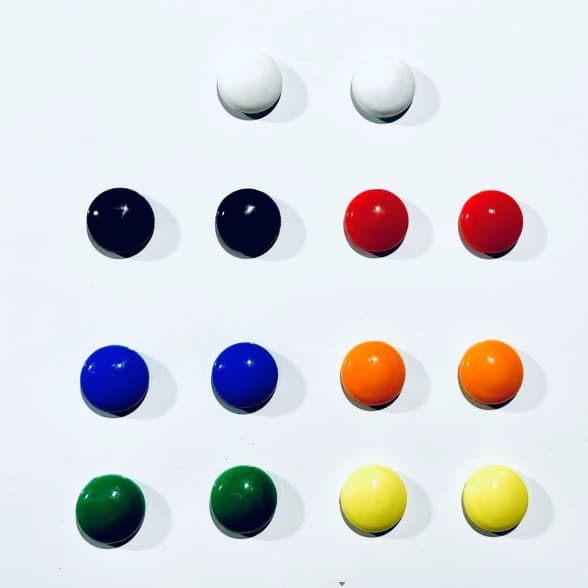 2cm whiteboard magnetic nails office color iron-absorbing stone magnetic particles round magnetic buckle 20mm magnetic beads magnetic beads teaching aids magnet