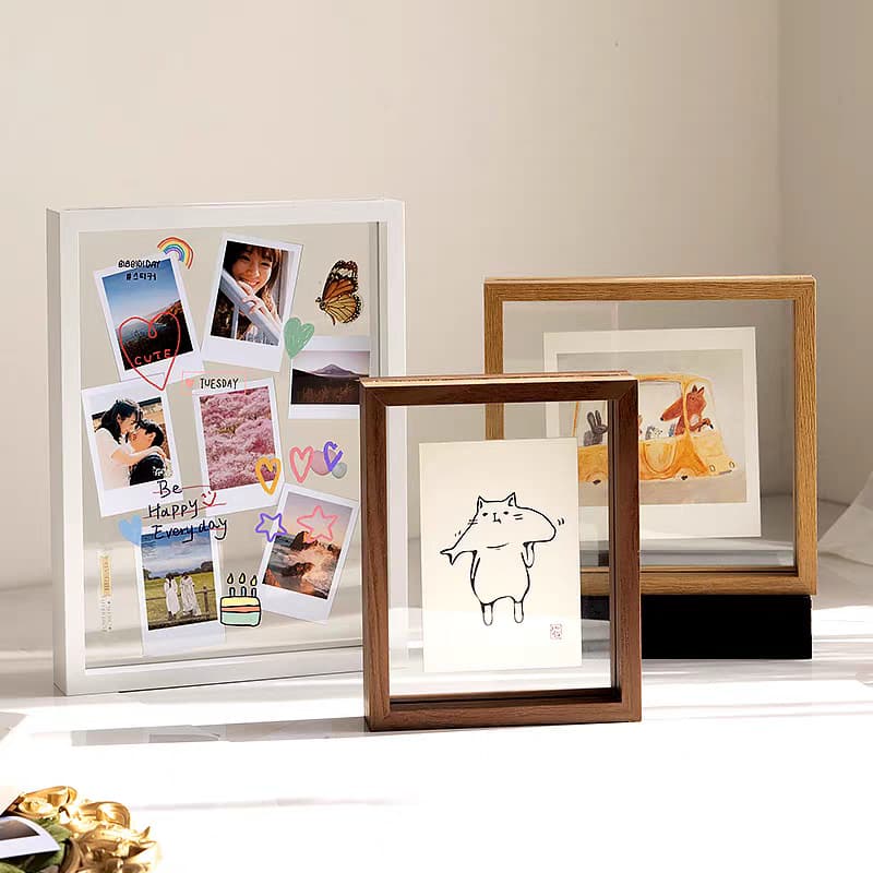 Double-sided Transparent Glass Photo Frame 6 Inch A4 Frame DIY Calligraphy Transparent Display Frame Calligraphy Mounting Frame Wholesale