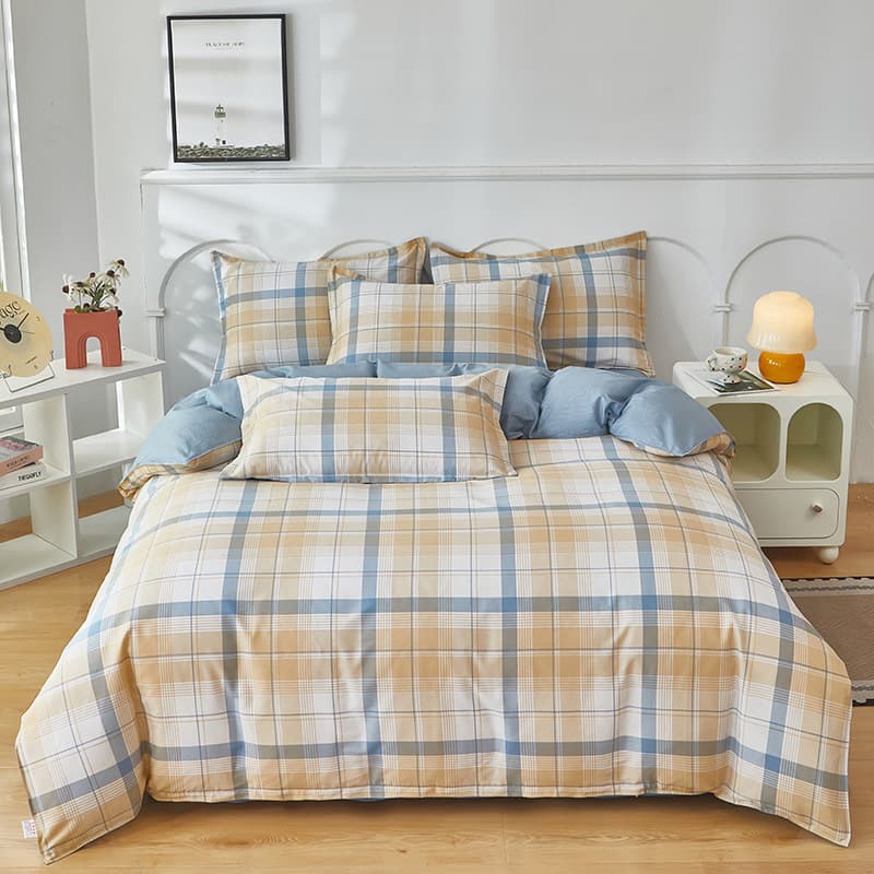 100% Cotton Duvet Cover New Four-Season Bedding Reactive Print Skin-Friendly Dormitory Student Single Double Duvet Cover