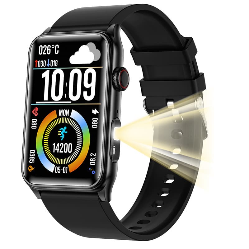 Carefully Selected New Cross-Border Smart Watch G50 Flashlight Bluetooth Call Blood Sugar Heart Rate Blood Pressure Blood Oxygen Sleep Alarm