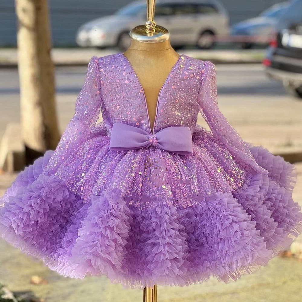 Miaohan Girls Princess Dress European and American Cross-border Baby Birthday Flower Girl Gown Host Model Catwalk Performance Costume