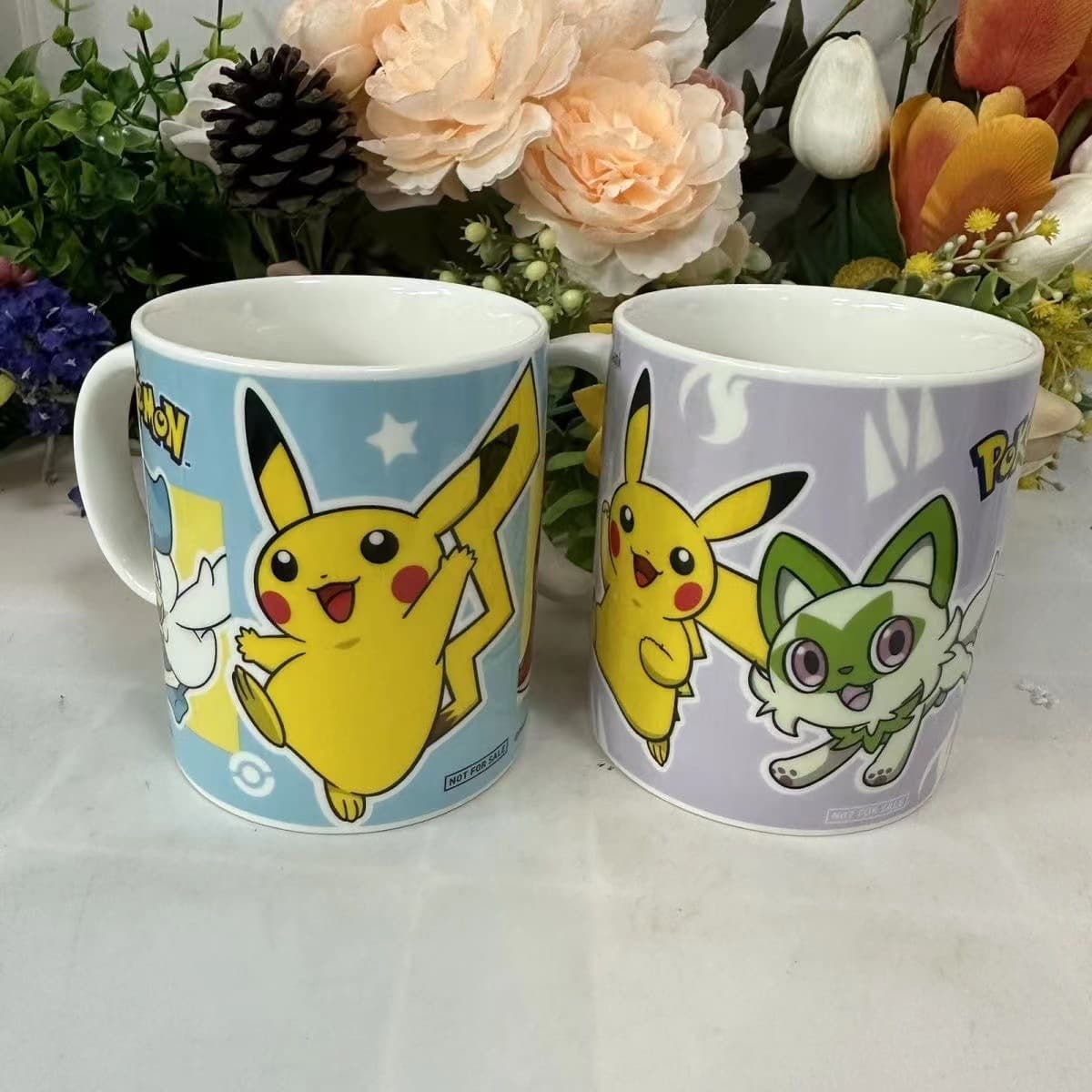 Anime Cute Kids Cartoon Pikachu Ceramic Mug Home Cup Water Cup 2D Creative