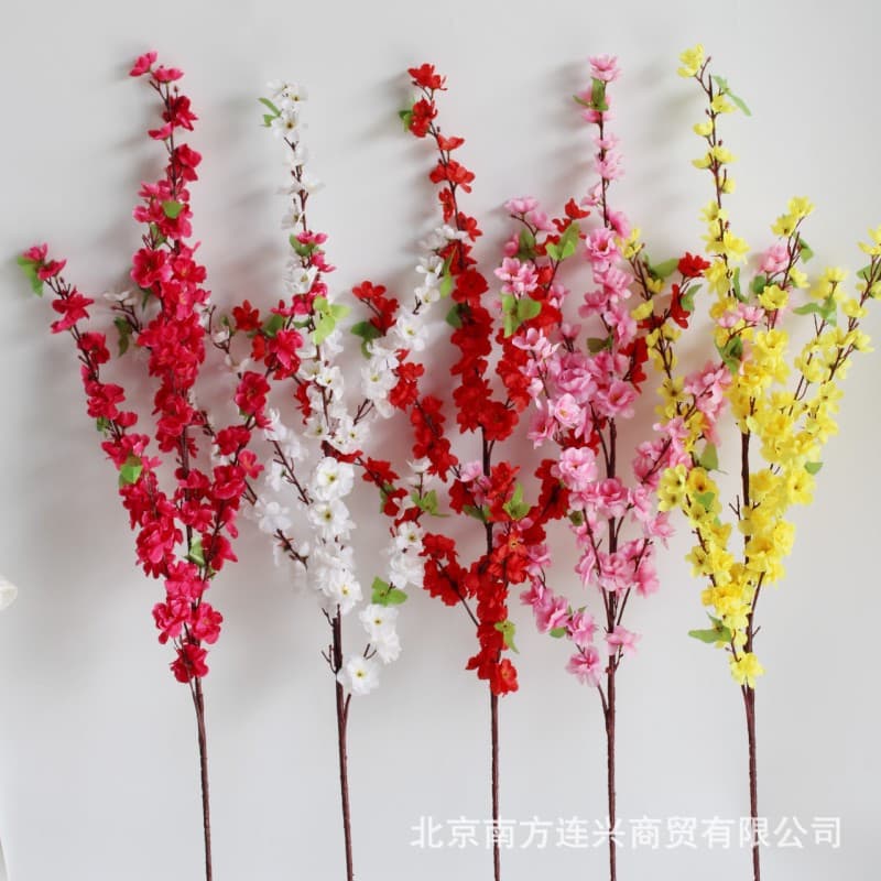 Artificial Peach Blossom Tree, Large Indoor Decorative Tree for New Year Blessing, Red Envelope Wishing Tree, Wedding Landscape Plum Blossom Tree