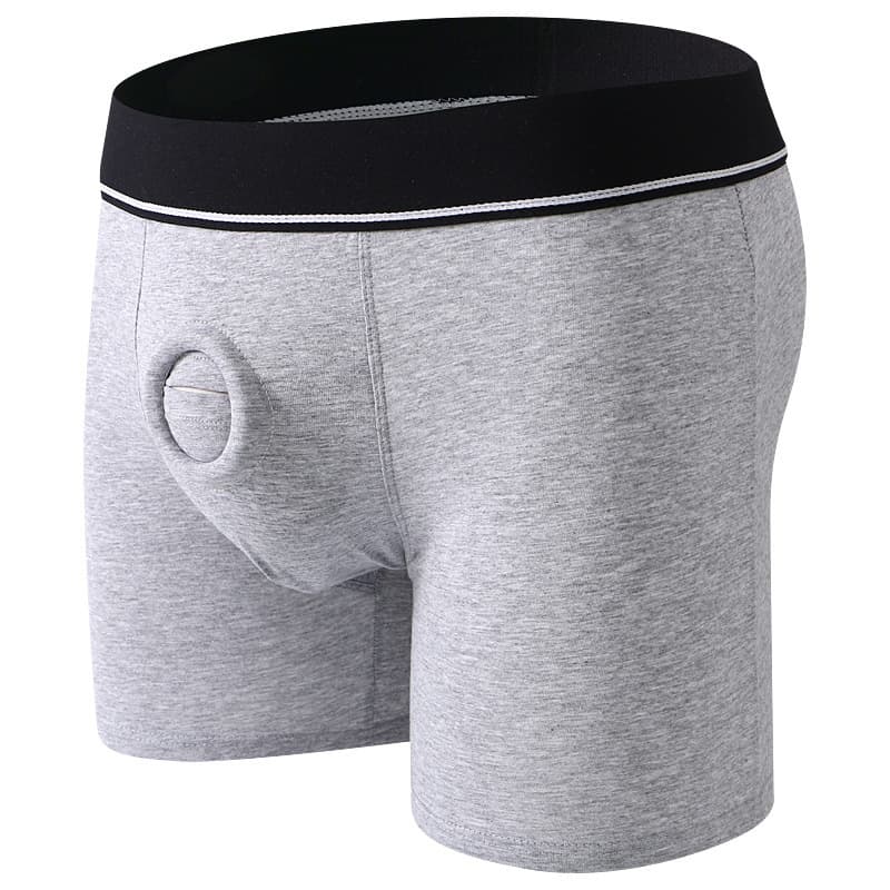 A032-DP Male-Female Mutual Pleasure Wearable Dildo Men's Panties Sexy Panties Large Flat Briefs