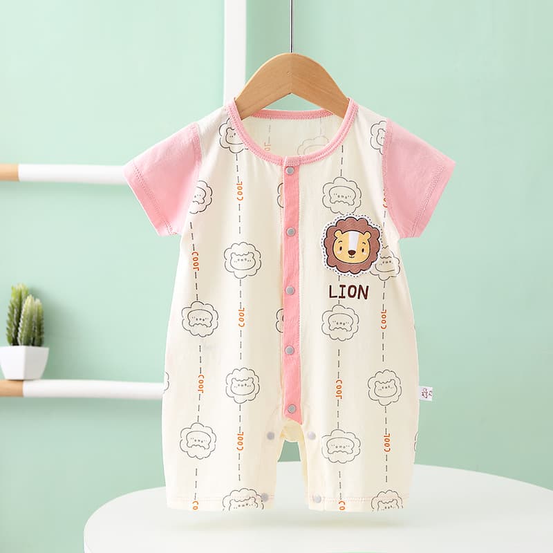 Seamless Summer Baby Boy Girl Short Sleeve Bodysuit Half Sleeve Romper Thin for 0-3-6 Months 1 Year